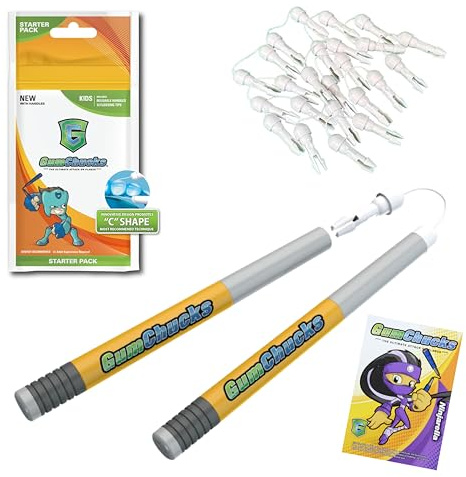 GumChucks Orthodontic Flossers Dental Floss - Floss for Braces - Brace Floss Picks - Gum Flossing Picks - Ortho Dental Flossers (Kids Starter Pack)