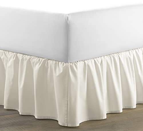 Laura Ashley Home Solid Ivory Ruffled Bedskirt, Full