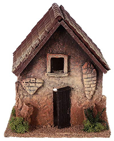 Holyart Casetta Rurale in Sughero 18x15x13 cm presepe