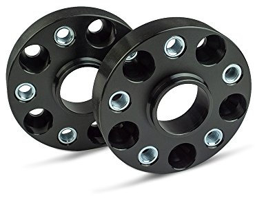 SCC Spurverbreiterung 13014BWS - Buchse schwarz eloxiert - LK: 130/5 NLB: 71,6 GEW: M14x1,5 - 30mm - 2 Stück