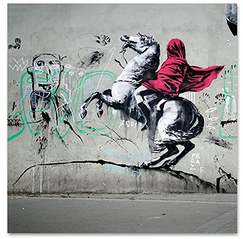 Giallobus - Gemälde - Banksy - Napoleon - Acrylglas - 100x100 - Bereit zum Aufhängen - Moderne Gemälde für zu Hause