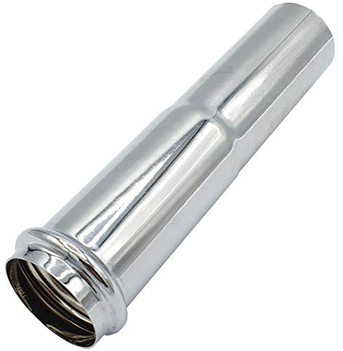 Pipe 34/32mm Reduction Drain Waste Trap Chrome Plated Replacement 143mm Long