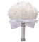 LHKJ Wedding Bouquet Bianco,Bouquet da Sposa di Fiori Romantico Artificial Rose