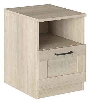 Iconico Home MIK Traditional, Nachttisch mit Tagebuch und Schublade mit Rollschienen und ergonomischem Griff
