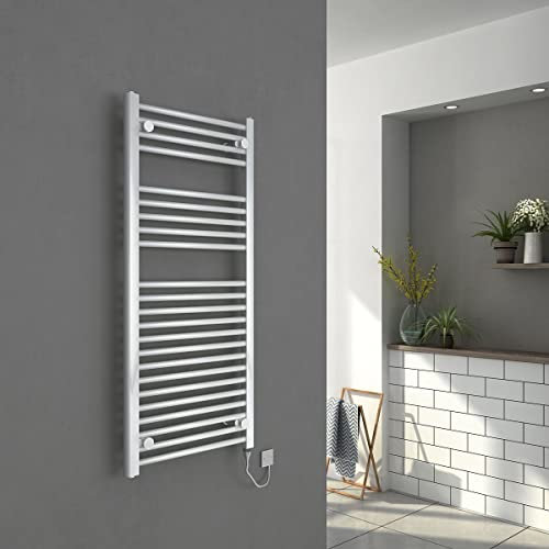 WarmeHaus Radiateur sèche-serviettes électrique 250 W 1100 x 500 mm Blanc
