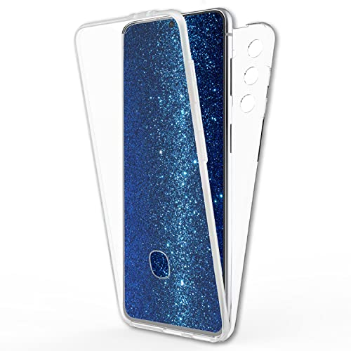 NALIA Klare 360° Schutzhülle kompatibel mit Samsung Galaxy S22 Hülle, Komplettschutz Transparent Anti-Gelb Durchsichtig Robust, Hardcase & Silikon Bumper & Displayschutz, Full-Cover Etui Handyhülle
