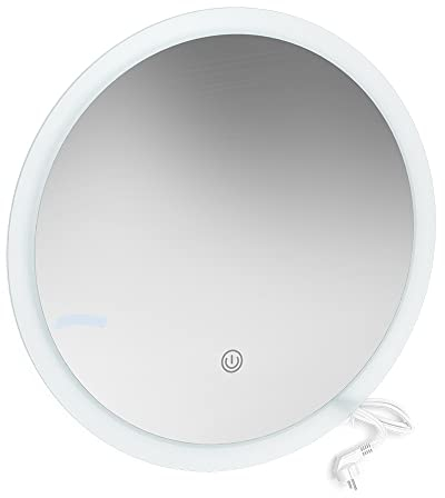 Vicco Badezimmerspiegel, Weiß, 60 x 60 cm Rund