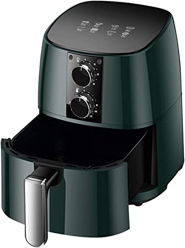 NEWCES 4.5L Air Fryer Toaster Oven 1350W Oil Free Chip Fryer Nonstick Basket for Healthy Oil-Free & Low-Fat Cooking Black (Color : Dark Green)