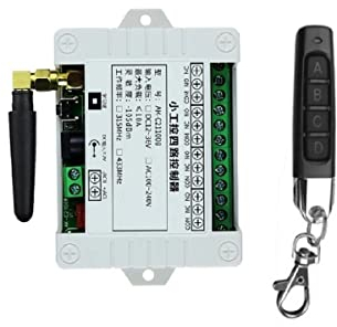 DC 12V 24V 36V 10A 433MHz 4CH Funkschalter 4-Kanäle Kabellose Relais RF Fernbedienung Schalter Empfänger Lichtschalter Funkschalter Set mit Empfänger LED mit 1 Daumen Sender