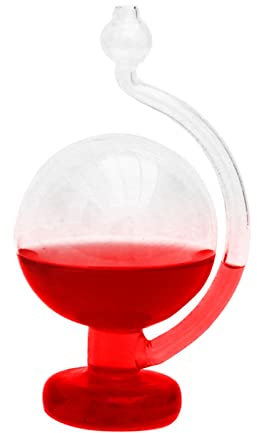 # Wettervorhersage-Flasche sagt Wetter und Barometer (rot, 12,8 x 10 x 20 cm)