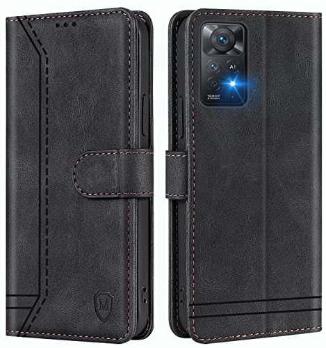 GoodcAcy Coque pour Xiaomi Redmi Note 11 Pro 4G/5G Coque, Etui Protection Housse Premium en Cuir PU,Pochette Fermeture Magnétique,Flip Case Compatible avec Xiaomi Redmi Note 11 Pro 4G/5G (Noir)