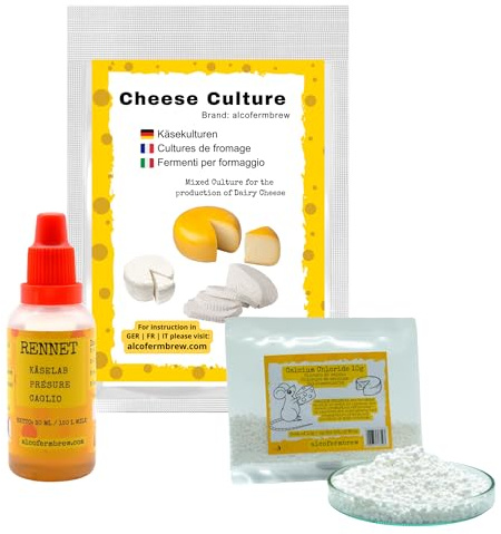 Présure 30ml + Ferment Fromage + Chlorure de calcium 10g - Fabrication du fromage