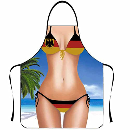Anzhee Sexy Schürze Kreative Kochschürze Küchenschürze Grillschürze Lustige Motiv Kostüm für Herren Damen Party Kostüm Schürze für Freund Neues lustiges Latzschürze Geschenk