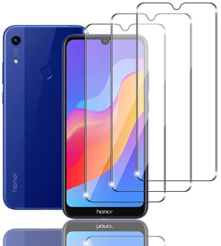 Ljietr 3 Pezzi Pellicola Vetro Temperato per Honor 8A Pellicola Protettiva Protezione, Durezza 9H, Senza Bolle, Antigraffio