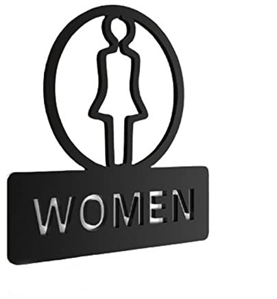 RiJpex Toilettenschild, Toilettenschilder, WC-Badezimmer, Männer und Frauen, Hinweisschild, individuelle Schilder (Farbe: Elfenbein, Größe: 20 x 20 cm) (Color : Ivory, Size : 15x15cm)