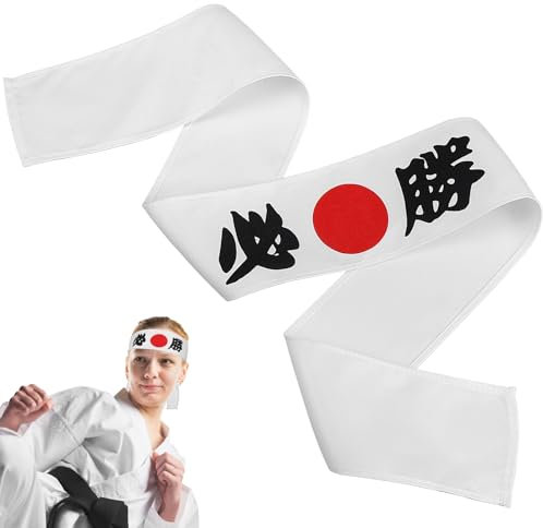 FOMIYES Japanisches Stirnband - Must Win Hachimaki, Samurai Karate Stirnband, Sushi Chef Bandana, 88cm, Komfortabel Und Atmungsaktiv, FüR Sport Und Decor