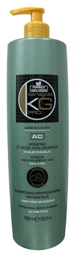 Keragold - Reparatur-Shampoo ohne Sulfate AC – Keratin/Amla – vegane Formel, 1000 ml