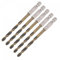 TA-VIGOR 5Pcs 5mm Hex Shank Twist Drill Bit Set, 1/4 Inch Shank HSS High Speed Steel Drill Bit Set Quick Change Twist Drill Bits for Woodworking, Plastic and Metal