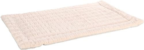 Flamingo Hundekissen Verona Rechteck Beige - 116x69x2cm, Weicher Plüsch, Waschbar bei 30°C, Perfekt für Drahtkäfige