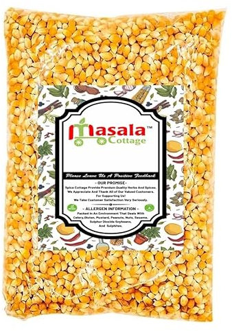 popcorn Popping Corn Kernels - Popcorn Seeds || Stove-top & Microwave Popcorn & Air Popper Friendly Popcorn || New seasonings Corn, New harvested by masala cottage 25g-1.9kg (25, Grams)