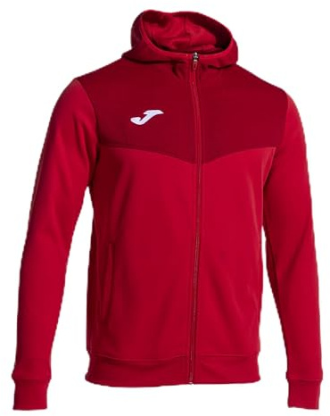 Joma - Herren-Sweatshirt - Reißverschluss - Kapuze - Campus Street, rot, XS