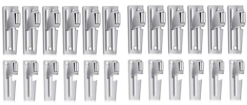 12 x P-38 und P-51 Dosenöffner Edelstahl Camping Dosenöffner Tragbarer Dosenöffner für Küche Reisen Camping