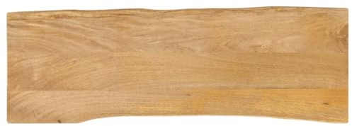 vidaXL Tischplatte, Holztischplatte mit Baumkante, Ersatztischplatte für Couchtisch Beistelltisch Esstisch, Holzplatte, Massivholz Mango