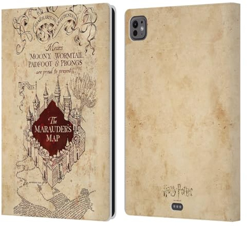 Head Case Designs Officially Licensed Harry Potter The Marauder's Map Prisoner Of Azkaban II Leather Wallet Case Compatible With Apple iPad Pro 11 M4/M5 2024/2025