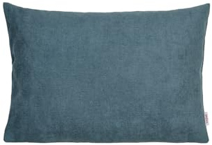 beties Farbton-Serie Kissenbezug ca. 25x35 cm Premium Uni kleine Kissenhülle aus deutschem Unternehmen, Chenille-Haptik in Raumausstatter Qualität - nordlicht-blau