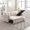 Schlafsofa Schlafcouch mit Bettkasten, Modulares Sofa mit Stauraum Sitzen, L-förmiges Sofa mit umkehrbarer Chaiselongue, Sofa mit Schlaffunktion, Beige Couch mit Kissen für Wohnzimmer, Gästezimmer
