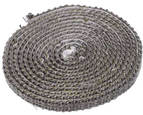 VINTORKY 2m Flaches Kamindichtungsband Selbstklebende Glasfaserdichtung Für Holzofentür Innen-holzofendichtung Dichtband Für Raucherofen Und Kamin Hitzebeständig Ersatz Für