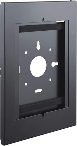 Soporte de pared para tablet | metal | negro | para montaje permanente de tabletas | conexión oculta posible | compatible con Lenovo Tab M10 (3ª generación), iPad 5/6/7/8/9, iPad Air 3, iPad Pro 10.5