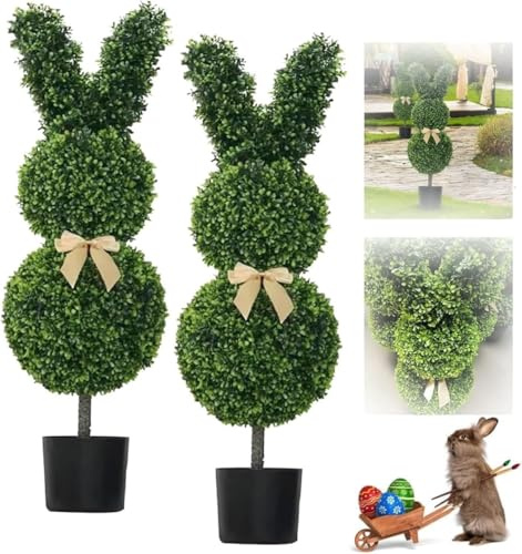 HQSADOEEU Formschnitt Baum Für Osterhasen, Künstlicher Formschnitt Baum In Hasenform, Formschnitt Pflanze for Buchsbaumhasen, for Die Innen- Und Außendekoration Zu Hause Vor Der Veranda(L2)