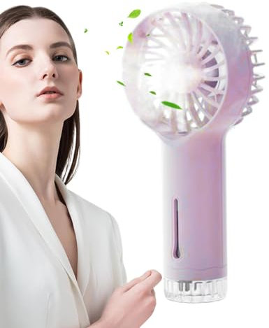 [Fan with Mist, Handheld Personal Mister Fans, 3-Speed Rechargeable Cooling Device, Portable Spray Fan for Travel, Outdoor, Kids & Women, 6.61x3.03x1.89 inches
