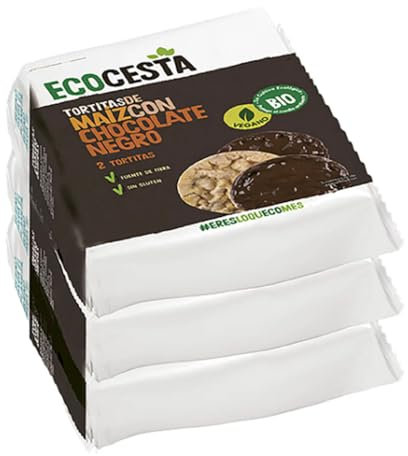 Maiswaffeln mit Zartbitterschokolade, für Veganer geeignet 95 g. 6er-Pack.
