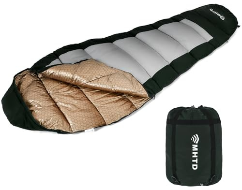 Cotton Canvas Sleeping Bag for Adults 0 Degree Winter Cold Weather Camping