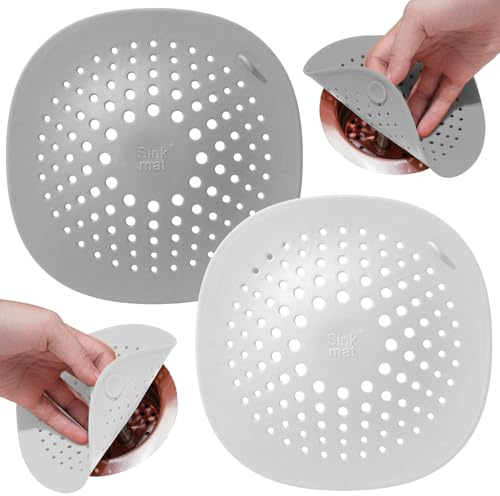 Silikon-Abflussschutz mit Saugnapf – Haarfänger für Dusche & Spüle, leicht zu reinigender Abflussdeckel für Bad, Badewanne, Küche & Wäsche