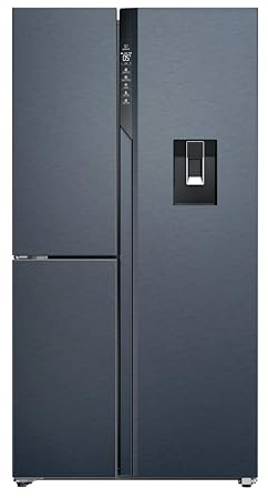 Haier 90 Series 7 SBS+ American Fridge Freezer - Black - E Rated