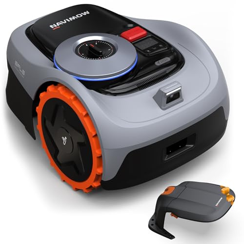 Segway Navimow i105E Robot Tagliaerba Senza Filo Perimetrale - Kit con Garage S, RTK+Vision con Pianificazione Percorso, Auto-Mappatura, Evita Ostacoli Automaticamente, Max. 600 m²