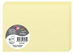 Clairefontaine 2318C Packung mit 25 Doppelkarten Pollen, 210g, in Format C6, 110 x 155mm, Kanariengelb