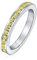 Gelbe Cubic Zirkonia Stapelbar Cz Kanal Set Eternity Band Ring Für Frauen Simuliert Citrin Topas .925 Sterling Silber