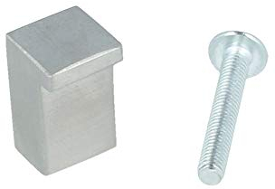 Möbelknopf Möbelgriff Schubladenknopf Knopf massiv Edelstahl 12mm x 12mm Schrankknopf eckig