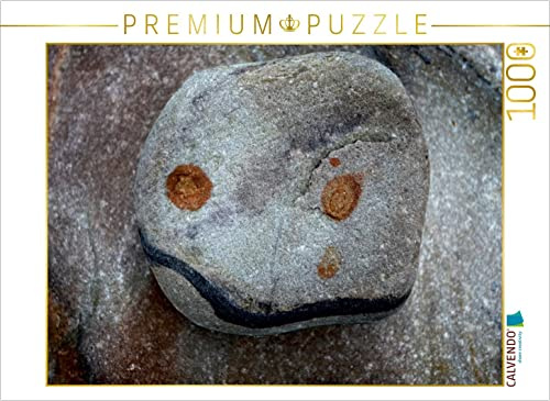 CALVENDO Puzzle Steingesicht am Strand | 1000 Teile Lege-Größe 64 x 48 cm Foto-Puzzle für glückliche Stunden