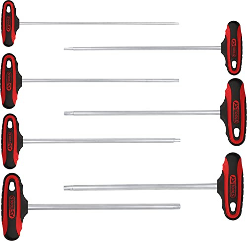 KS Tools Handle Key Wrench Set, extra Long, 7 pcs, ERGOTORQUEplus T-Griff