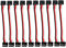 Boladge 10 Stück 3-polig JR Stecker Männlich auf Männlich Servo Verlängerungskabel für RC Quadcopter (30CM)