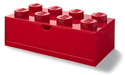 Room Copenhagen 40211730 Lego Boîte de Rangement empilable 8 Boutons Rouge Taille, Grand
