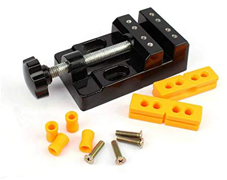 Sourcemall Mini morsa da banco con morsetto da tavolo, trapano a colonna, utensili per morsa per hobby