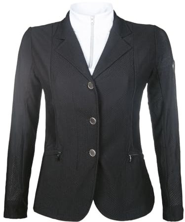 HKM Damen Turnierjacke-1227691000552 Jacke, Schwarz, 48 EU