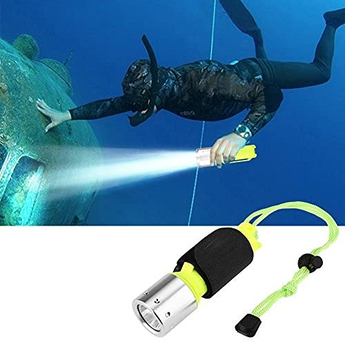 Ymiko Linterna de Buceo, antorcha de Buceo LED Recargable Luz de Buceo 3 Modos Luces sumergibles para Buceo Natación Senderismo Camping Pesca