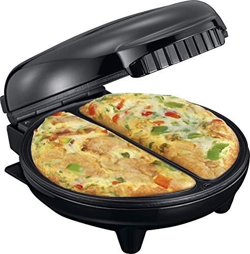 MELISSA 16250086 Omlett Maker Kontaktgrill-750 Watt Omeletts schnell, einfach und ohne Anhaften zubereiten, schwarz